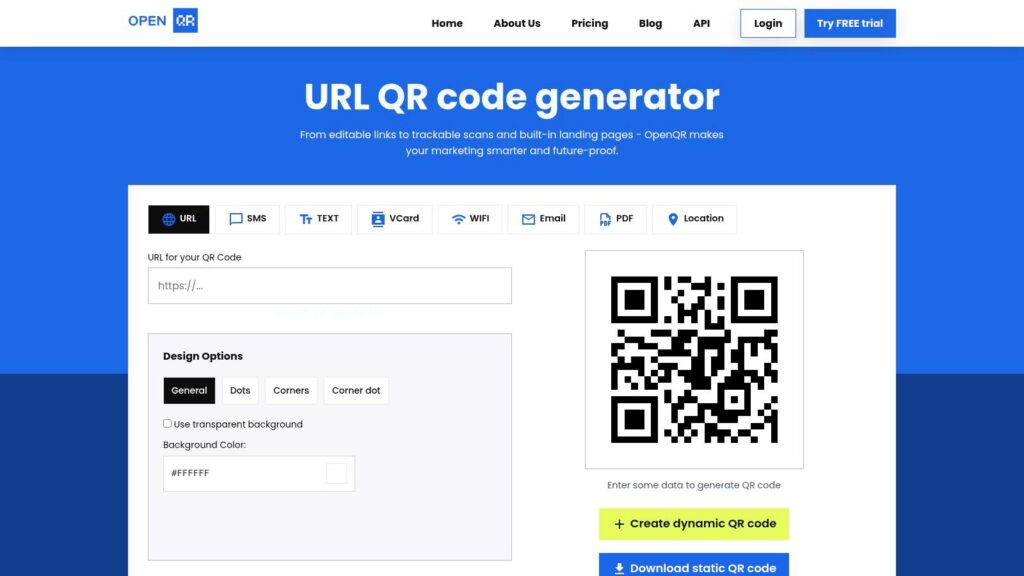 OpenQR landing