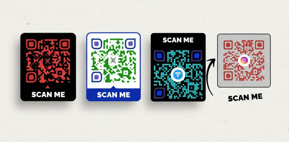 QR codes frames examples