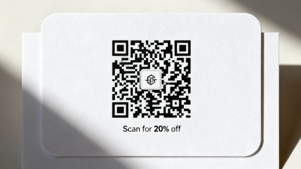 Scan qr code for discount