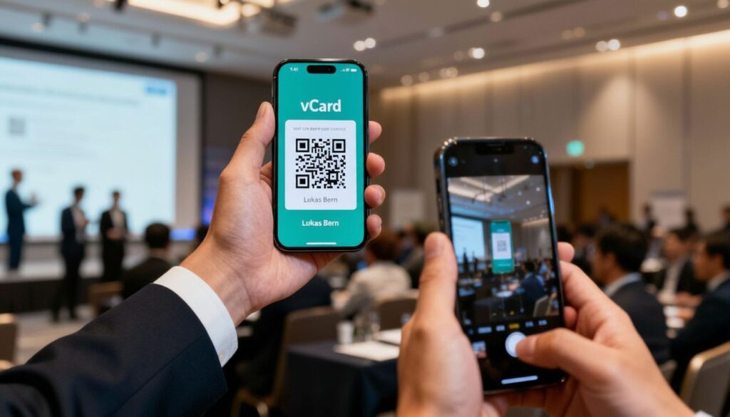 User vCard QR code