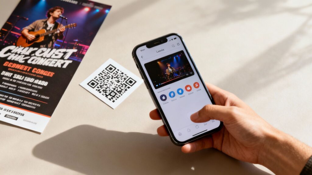 Social media qr code