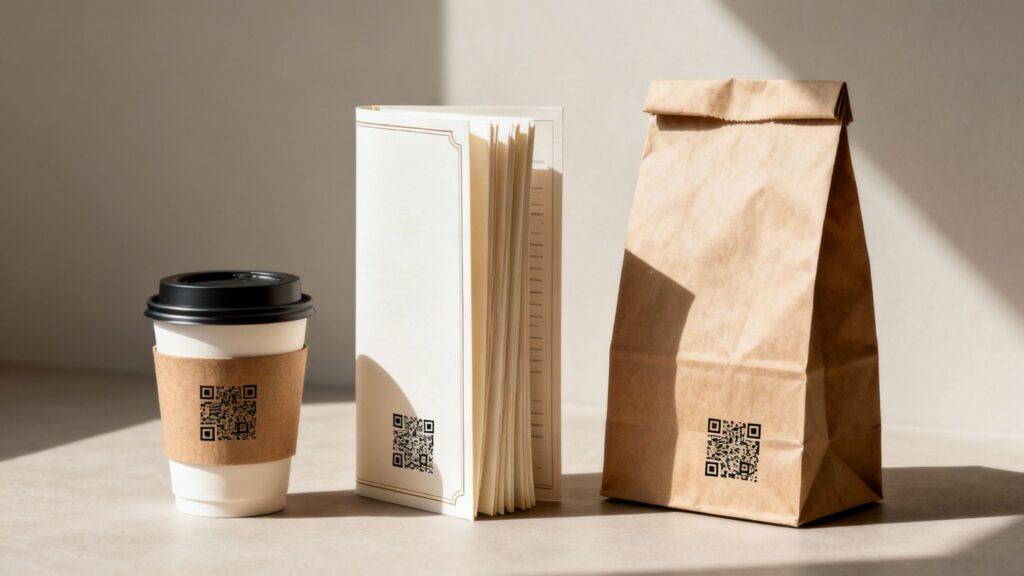 QR code on package