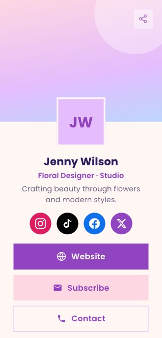 Soft pastel vcard  qr code theme