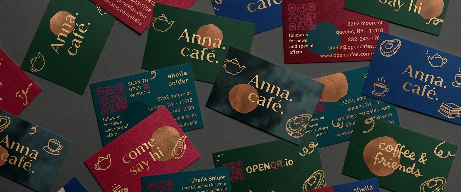 business card with qr code
