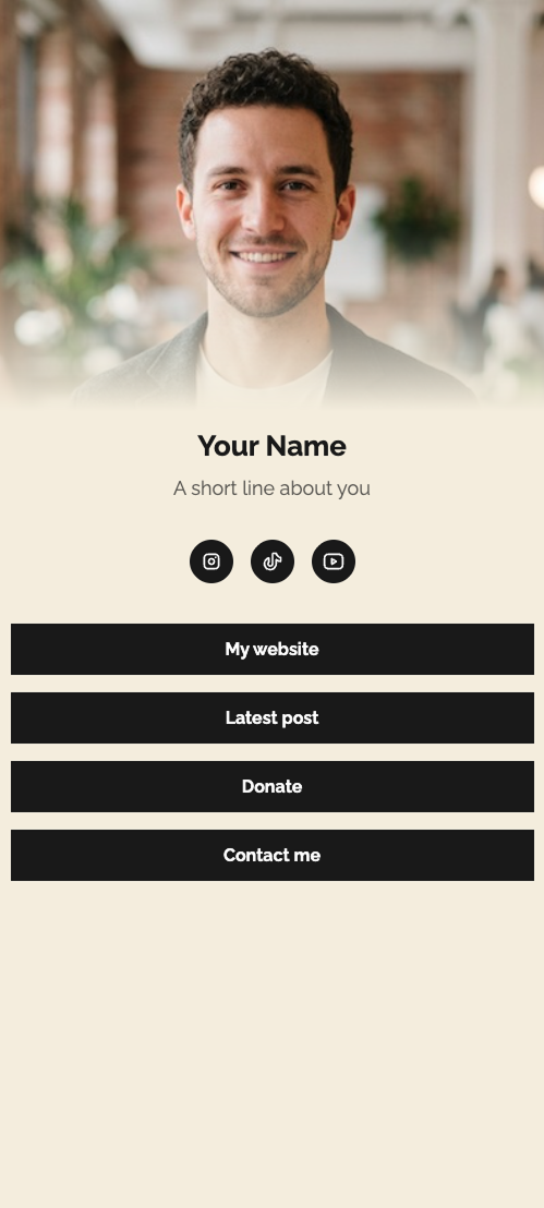 Multiple links QR code template