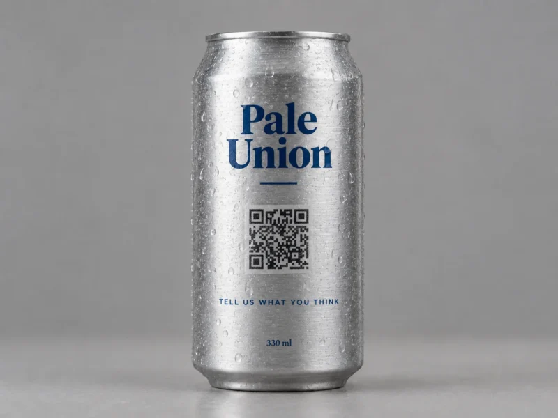 qr code on aluminium can