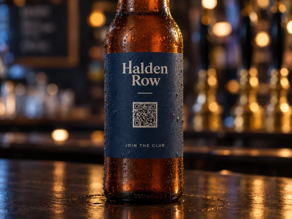 QR code on bottle